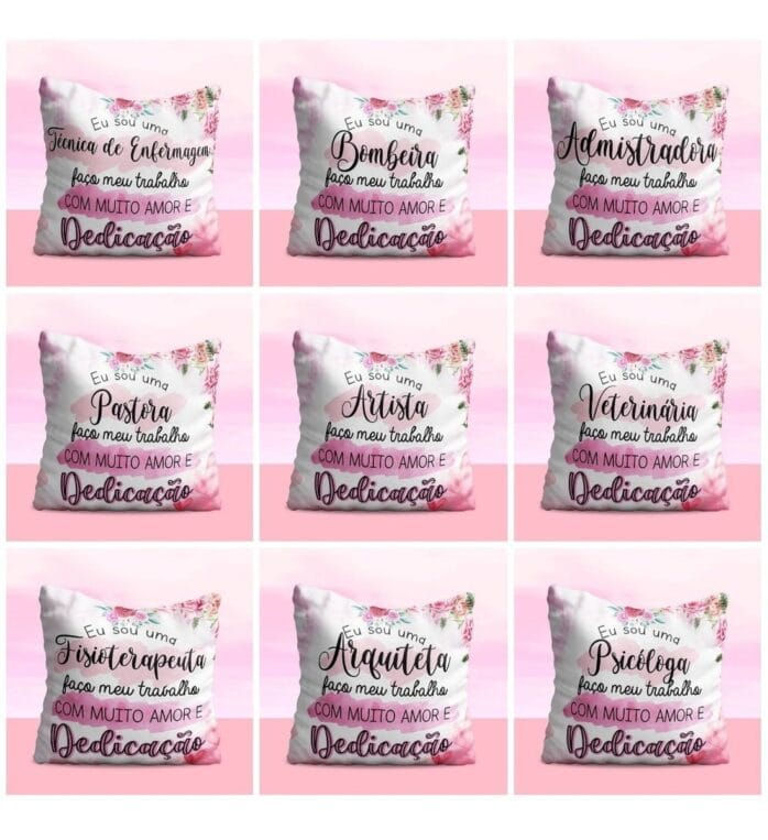 Estampas Alfabeto Floral P Caneca Almofada Profissões Corel