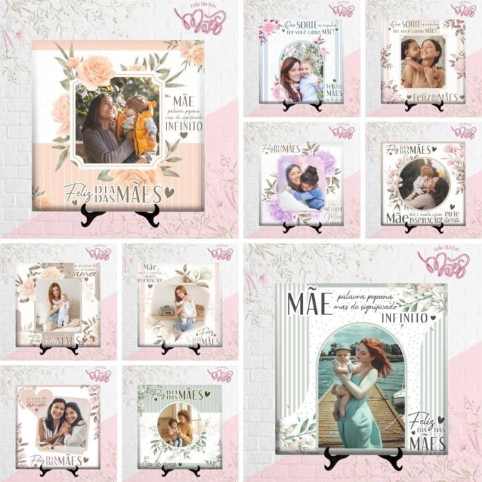 Estampas Azulejo Dia Das Mães Flores Editável Em Corel Draw