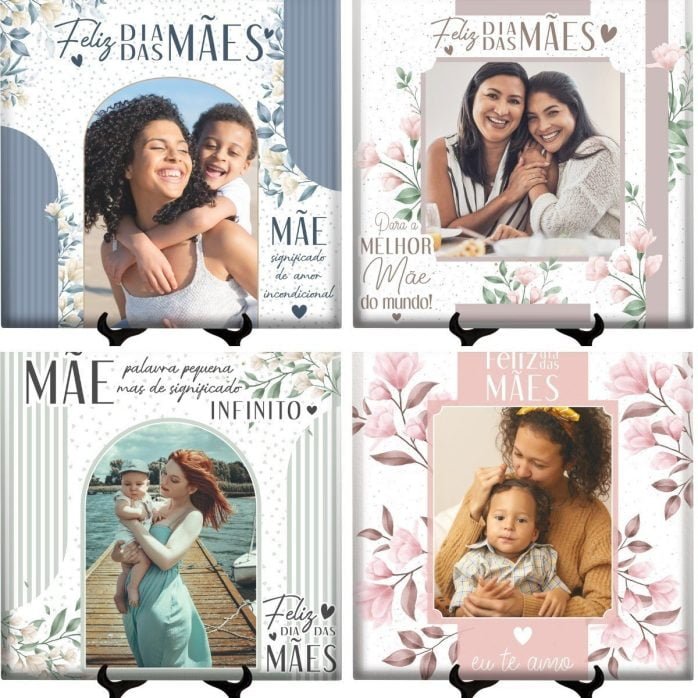 Estampas Azulejo Dia Das Mães Flores Editável Em Corel Draw