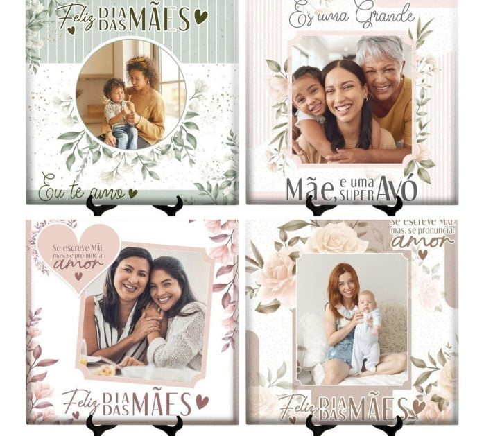Estampas Azulejo Dia Das Mães Flores Editável Em Corel Draw