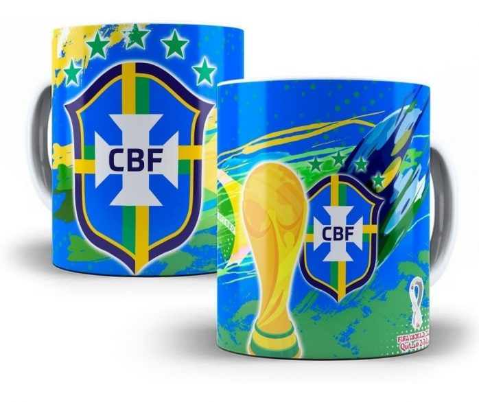 Estampas Caneca Copa Do Mundo Qatar 2022 Editáveis Photoshop