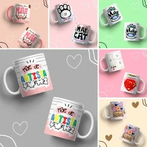 Estampas Caneca Dia Das Mães 10 Artes Png Sublimação