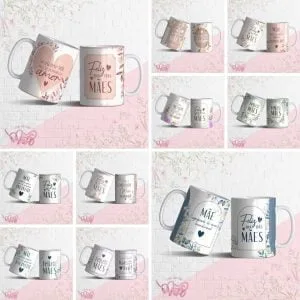 Estampas Caneca Dia Das Mães Flores Editável Em Corel Draw