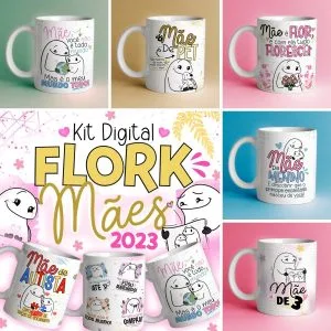 Estampas Caneca Dia Das Mães Flork Autista Pet Avó Dinda