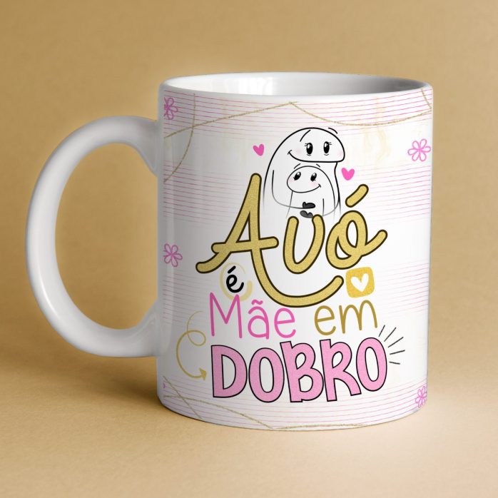 Estampas Caneca Dia Das Mães Flork Autista Pet Avó Dinda