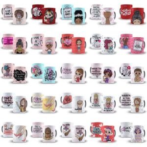 Estampas Caneca Dia Das Mulheres Força Fé Coragem Cdr Corel