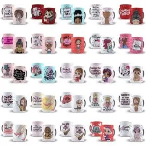 Estampas Caneca Dia Das Mulheres Força Fé Coragem Cdr Corel