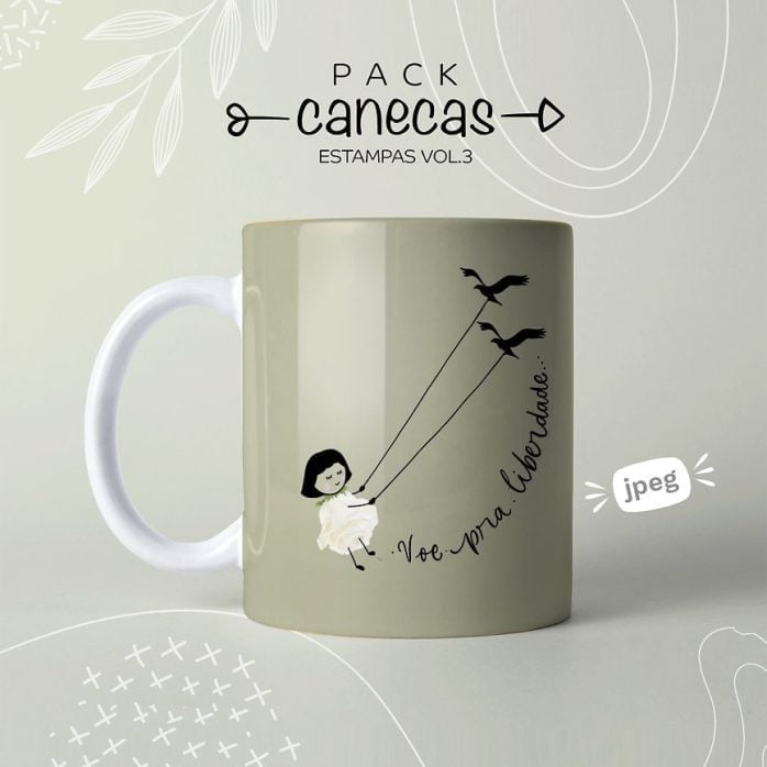 Estampas Caneca Dia Das Mulheres Força Feminina Em Jpg