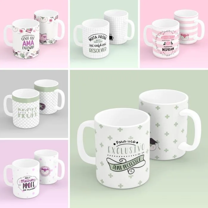 Estampas Caneca Dia dos Professores Coruja Frases Fofas Png