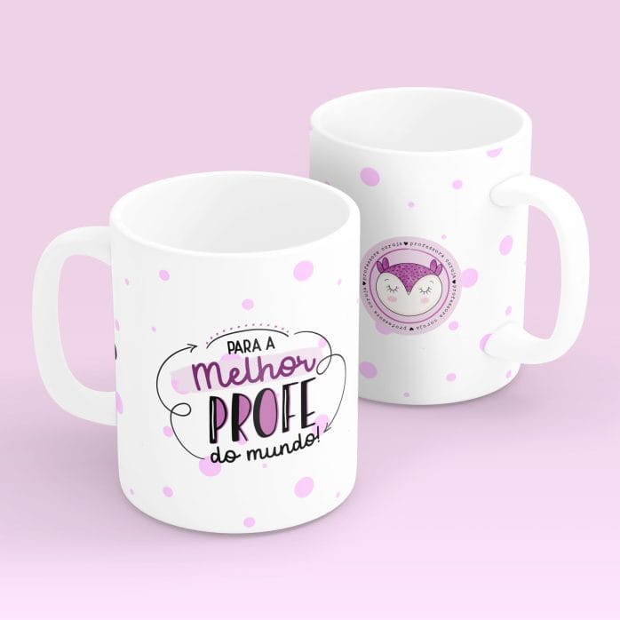 Estampas Caneca Dia dos Professores Coruja Frases Fofas Png