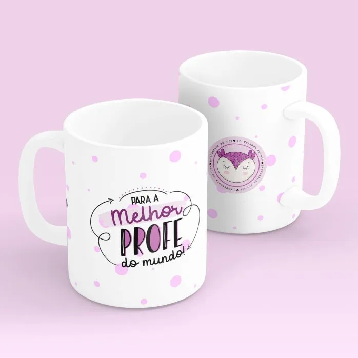 Estampas Caneca Dia dos Professores Coruja Frases Fofas Png