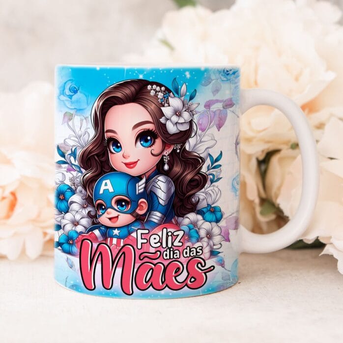 Estampas Caneca Mães Heroínas Sublimação + Ilustrações Png