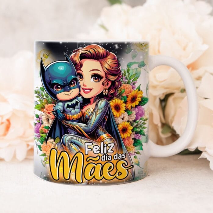 Estampas Caneca Mães Heroínas Sublimação + Ilustrações Png
