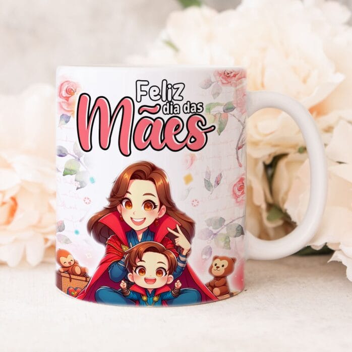 Estampas Caneca Mães Heroínas Sublimação + Ilustrações Png