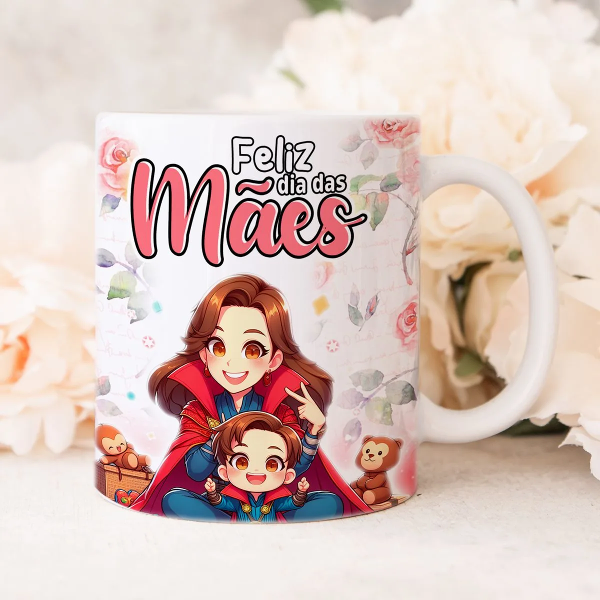 Estampas Caneca Mães Heroínas Sublimação + Ilustrações Png 4 Estampas Caneca Mães Heroínas Sublimação + Ilustrações Png
