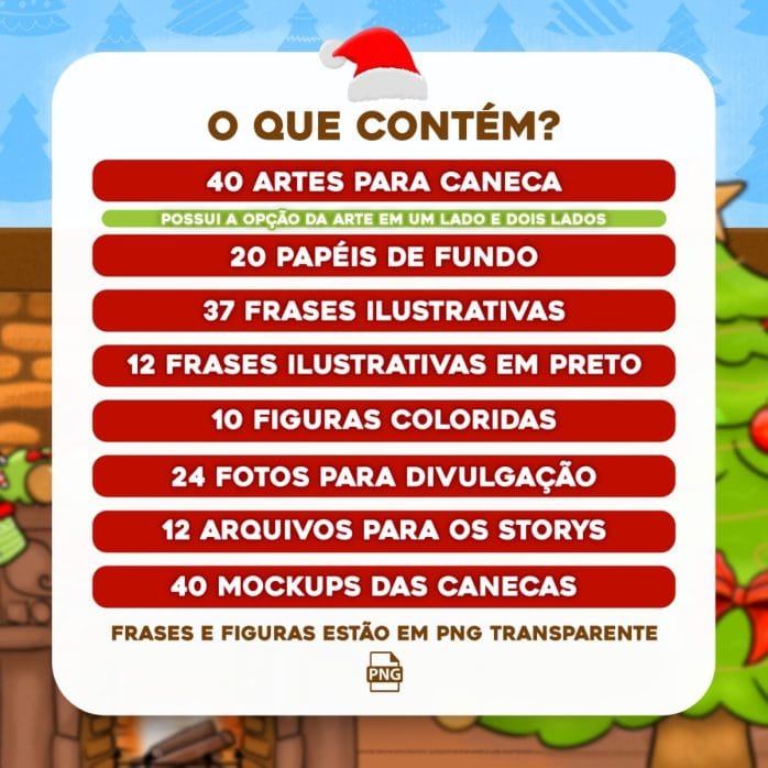 Estampas Caneca Natal Frases Natalinas Figuras Ilustrações