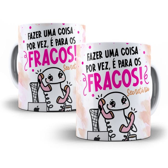 Estampas Caneca Secretária Flork Frases Arquivos Png