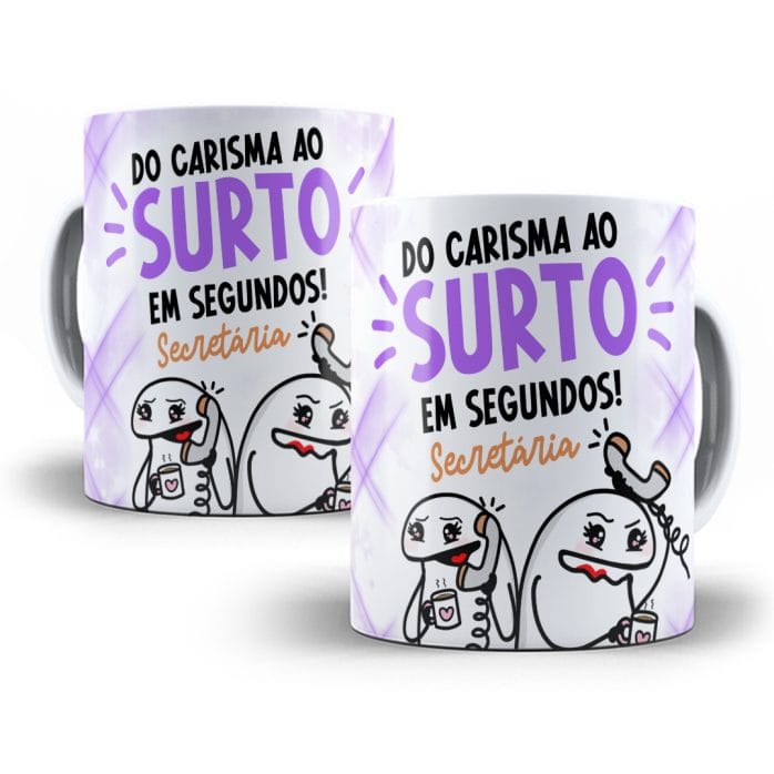 Estampas Caneca Secretária Flork Frases Arquivos Png
