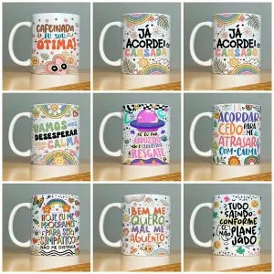 Estampas Caneca Vibes Vol.1 Frases Engraçadas Memes Irônicos