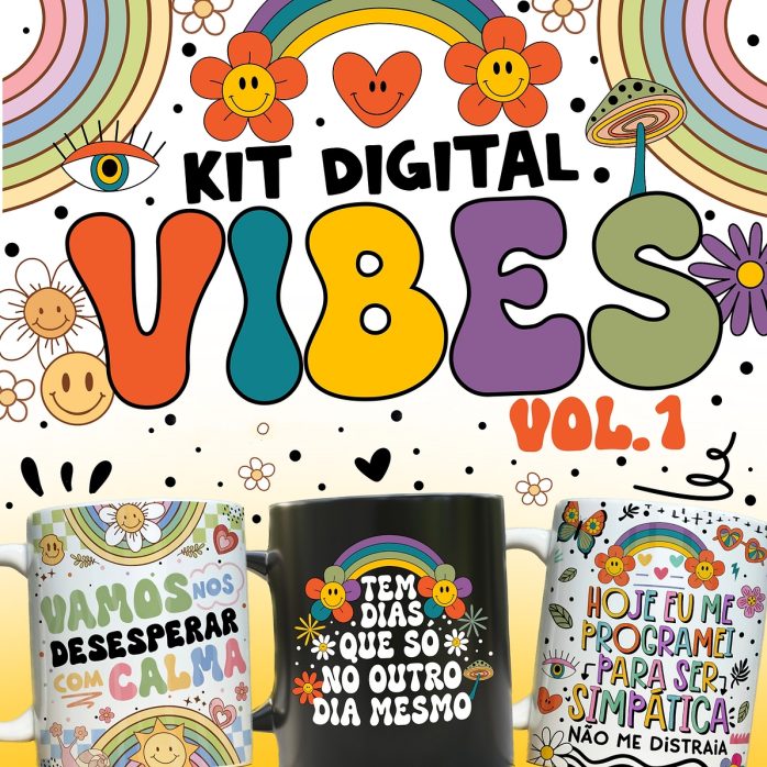 Estampas Caneca Vibes Vol.1 Frases Engraçadas Memes Irônicos