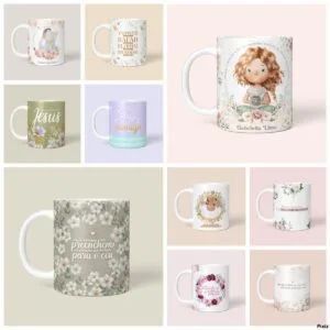 Estampas Canecas Cristã 25 Estampas Canecas Cristã