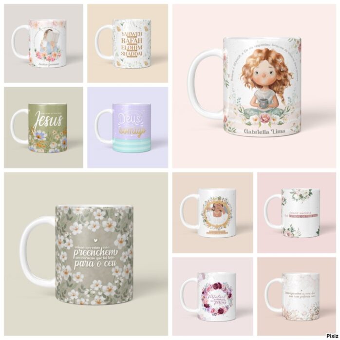 Estampas Canecas Cristã