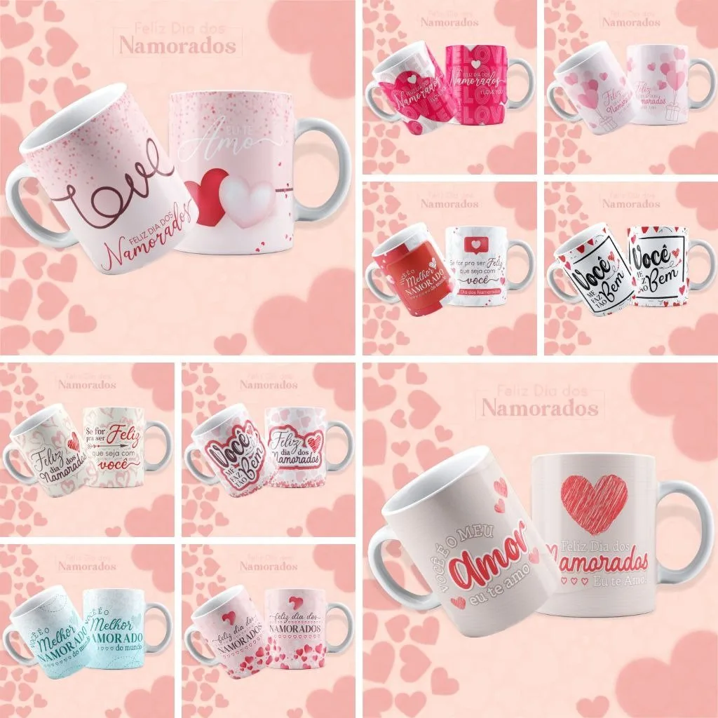 Estampas Canecas Dia Dos Namorados 2023 Editável Corel Draw
