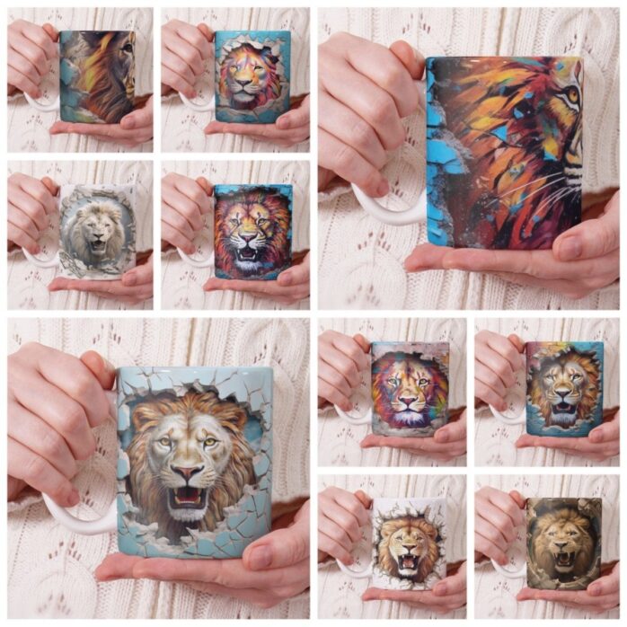 Estampas Canecas Leões