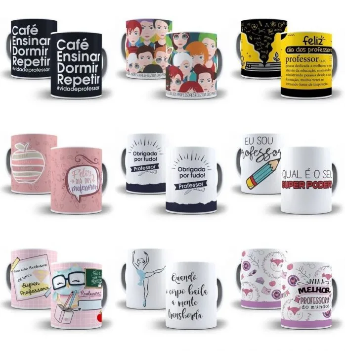 Estampas Sublimação Caneca Dia Dos Professores +500 Artes