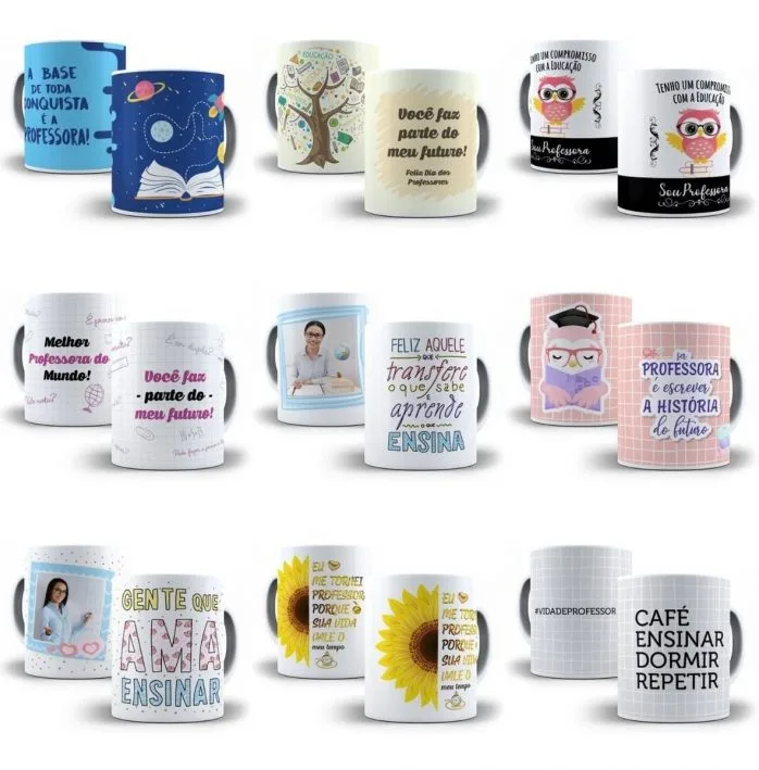 Estampas Sublimação Caneca Dia Dos Professores +500 Artes