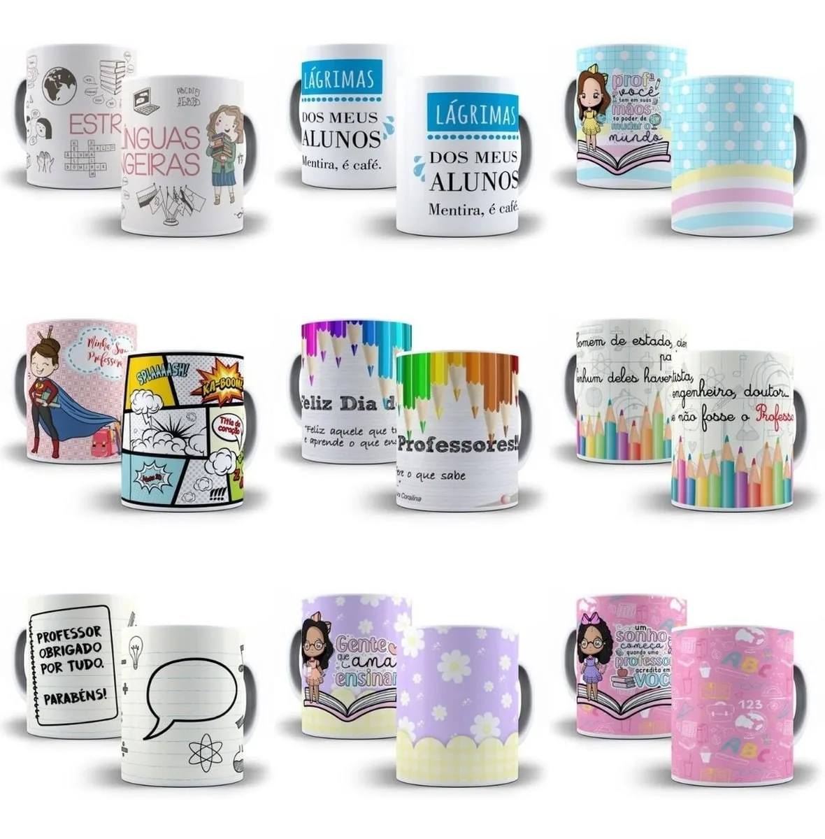 Estampas Sublimação Caneca Dia Dos Professores +500 Artes