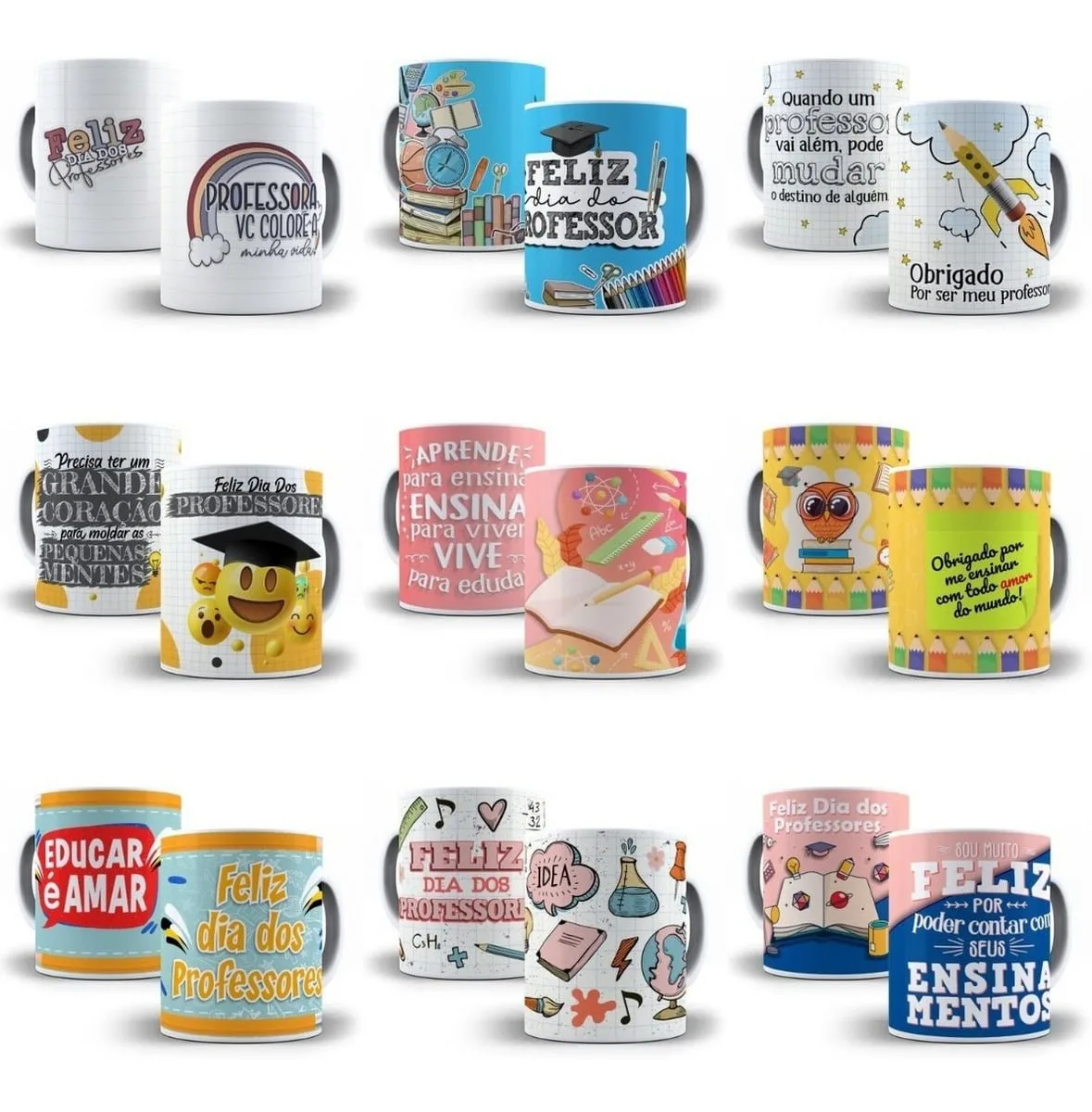 Estampas Sublimação Caneca Dia Dos Professores +500 Artes