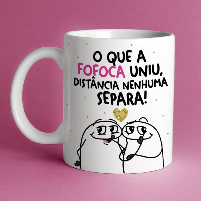 Estampas Sublimação Caneca Flork Amigas Dia do Amigo Amizade