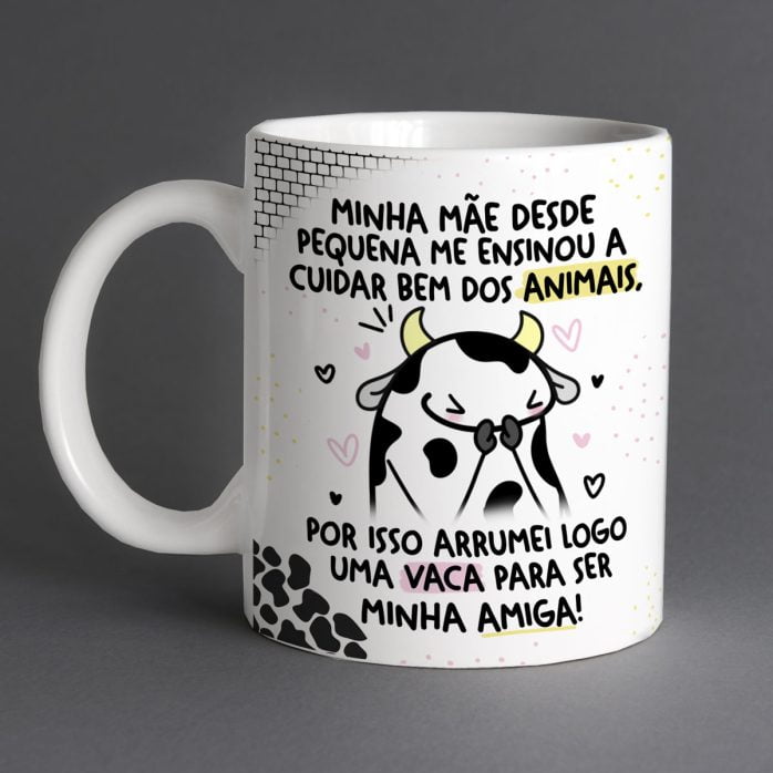 Estampas Sublimação Caneca Flork Amigas Dia do Amigo Amizade