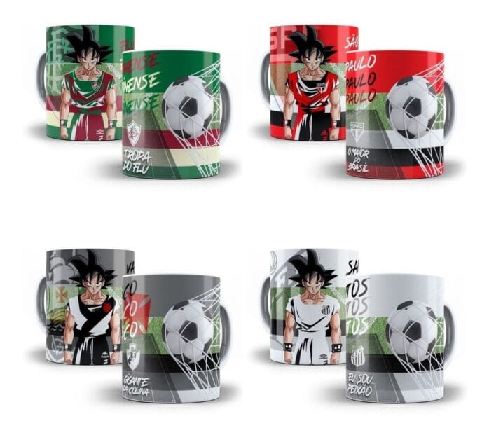 Estampas Sublimação Goku Dragon Ball Futebol Brasileirão