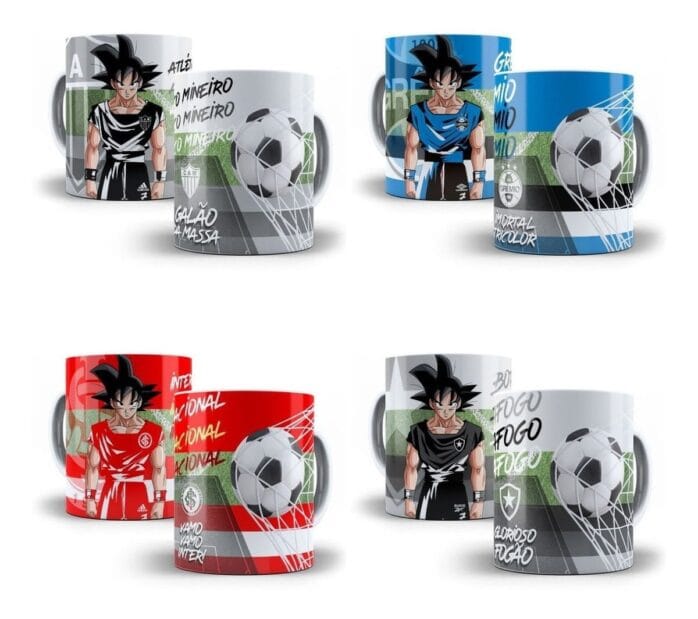 Estampas Sublimação Goku Dragon Ball Futebol Brasileirão