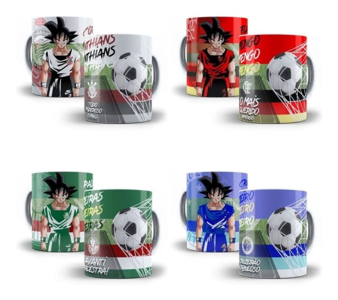Estampas Sublimação Goku Dragon Ball Futebol Brasileirão