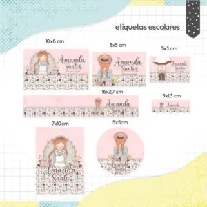 Etiqueta Escolar Anne