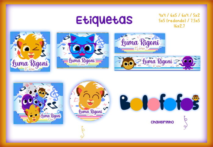 Etiqueta Escolar Bolofofos