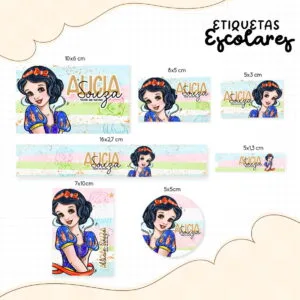 Etiqueta Escolar Branca de Neve