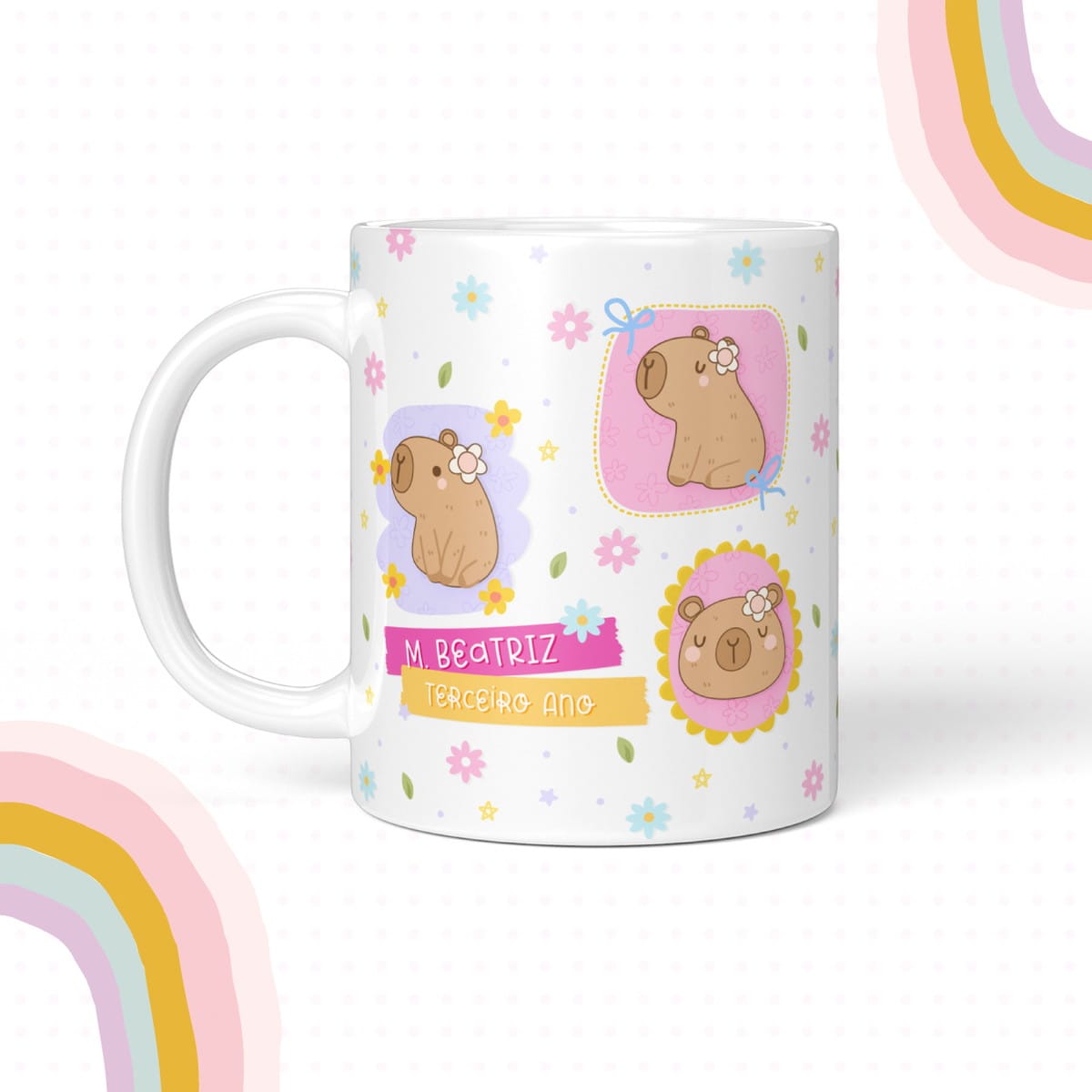 Etiqueta Capivara Menina Arquivo Digital para Imprimir 2 Etiqueta Capivara Menina Arquivo Digital para Imprimir - Imagem 2