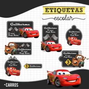 Etiqueta Escolar Carros 10 Etiqueta Escolar Carros
