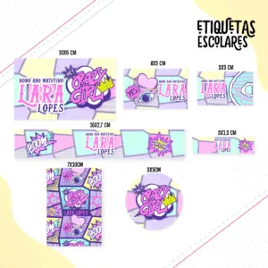 Etiqueta Escolar Cute Teen 18 Etiqueta Escolar Cute Teen