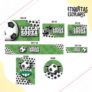 Etiqueta Escolar Futebol 26 Etiqueta Escolar Futebol