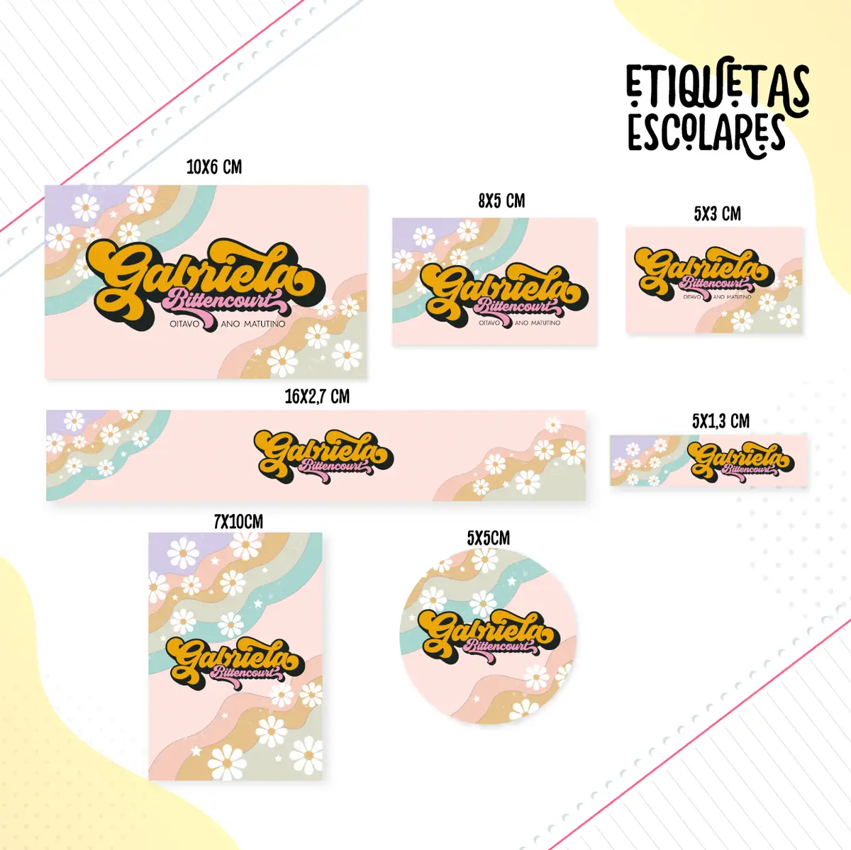 Etiqueta Escolar Groovy 1 Etiqueta Escolar Groovy