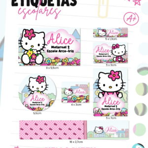 Etiqueta Escolar Hello Kitty Arquivo Digital para Imprimir 15 etiqueta escolar hello kitty arquivo digital