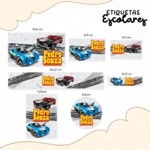 etiqueta escolar hotwheels arquivo digital