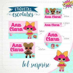 Etiqueta Escolar Lol Surprise