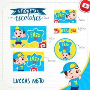 Etiqueta Escolar Luccas Neto Arquivo Digital Editável 14 etiqueta escolar luccas neto arquivo digital
