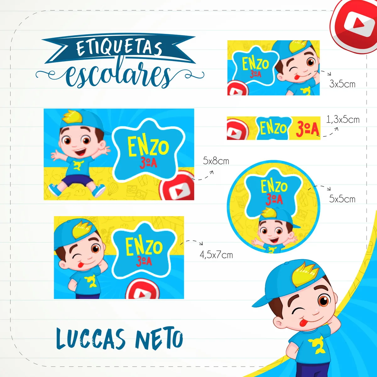 Etiqueta Escolar Luccas Neto Arquivo Digital Editável 1 Etiqueta Escolar Luccas Neto Arquivo Digital Editável
